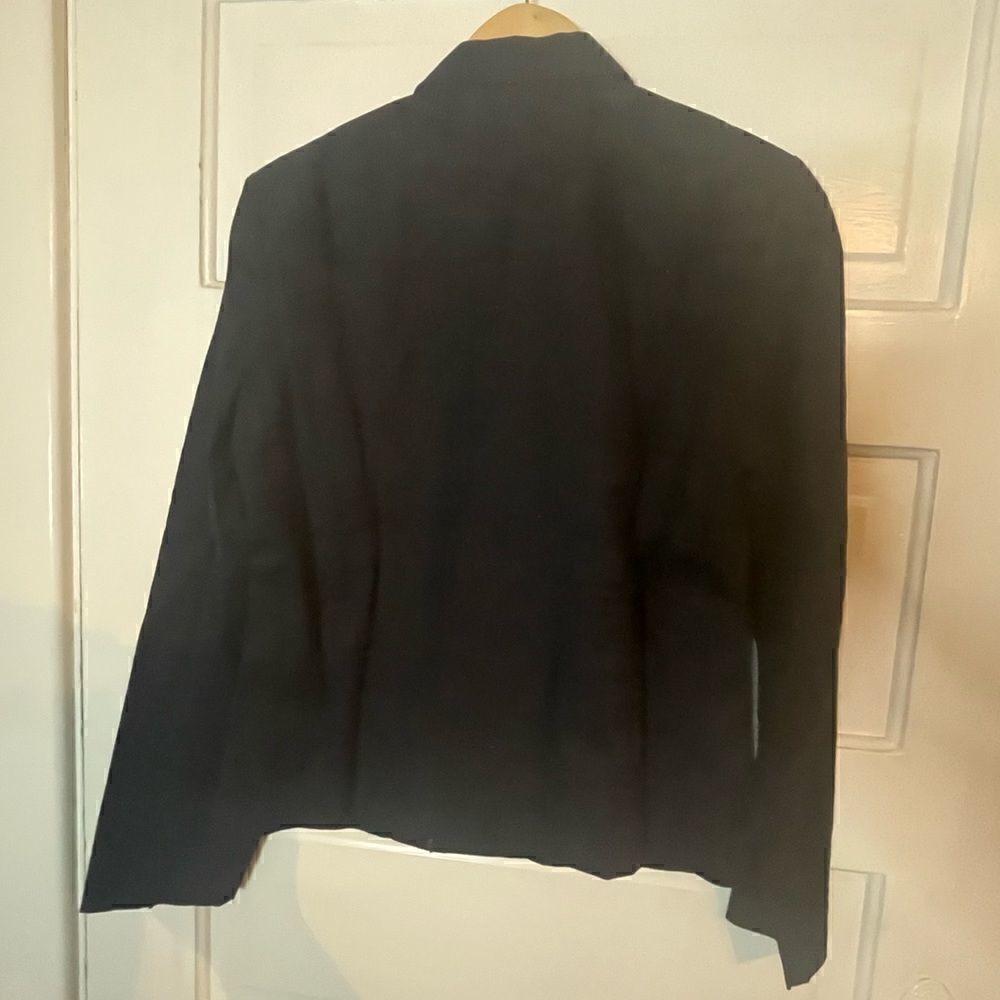 Christopher & Banks Black Textured Zip Jacket - Picture 7 of 14